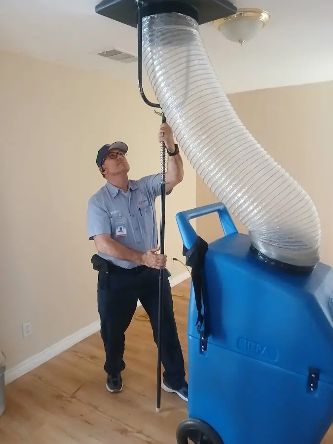 Mini Split Installation technician using HEPA equipment in North Druid Hills